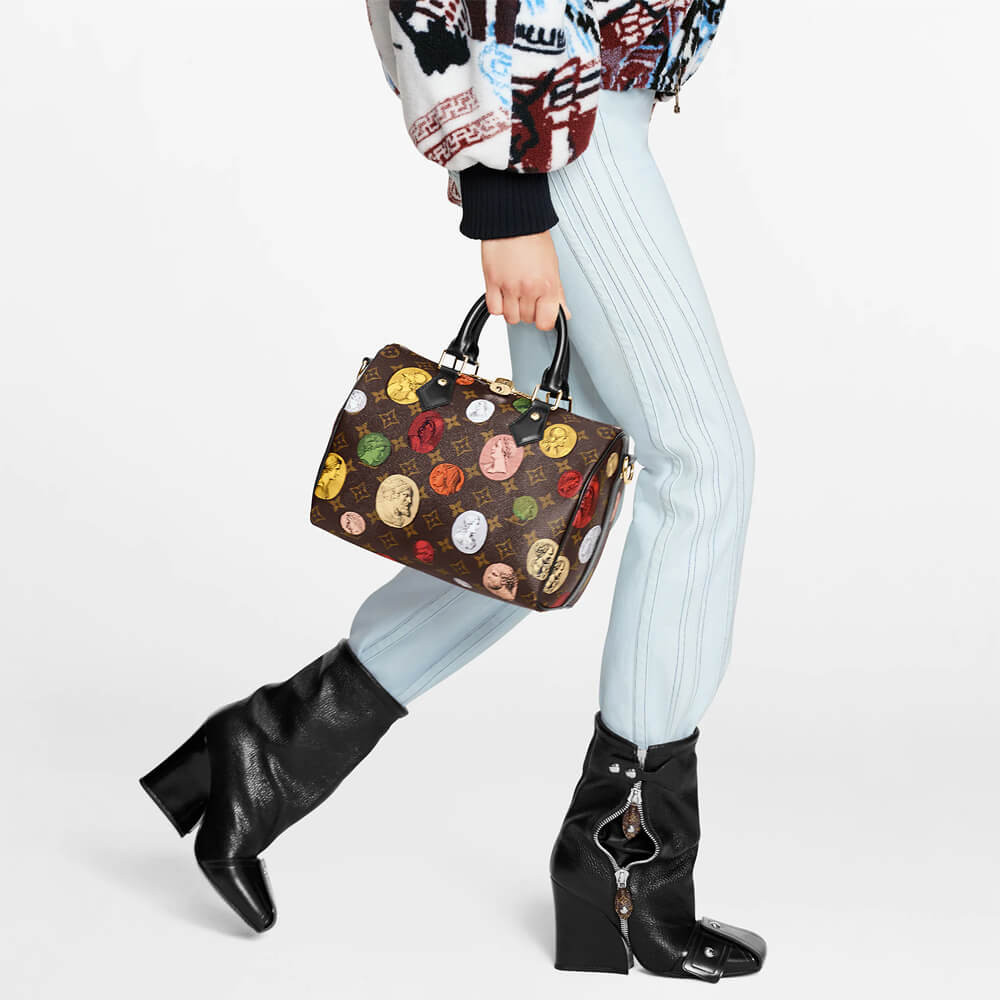 Louis Vuitton Monogram Cameo Printed Speedy Bandouliere 25