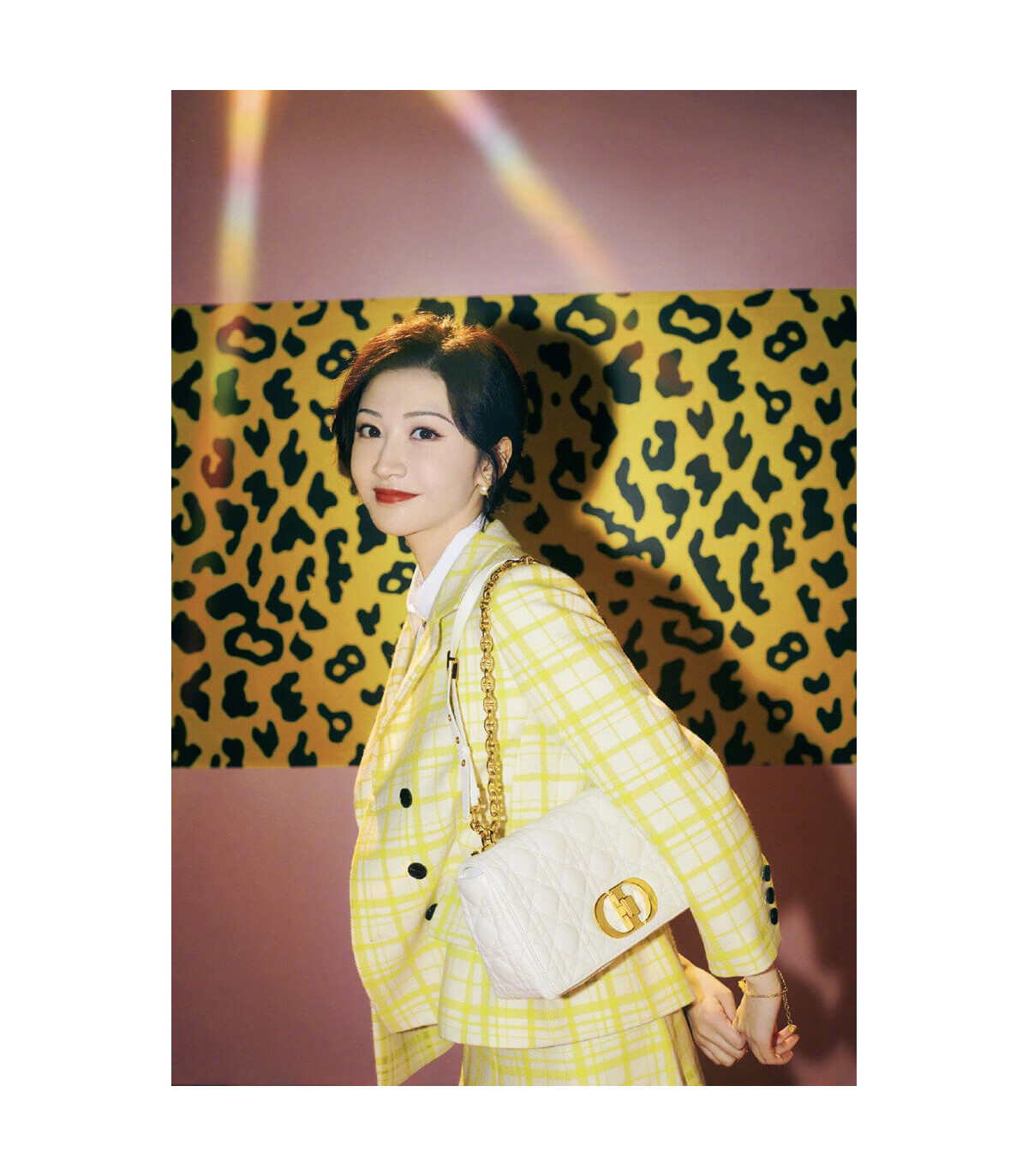 Dior Christian Dior Medium Caro Bag White Supple Cannage Calfskin