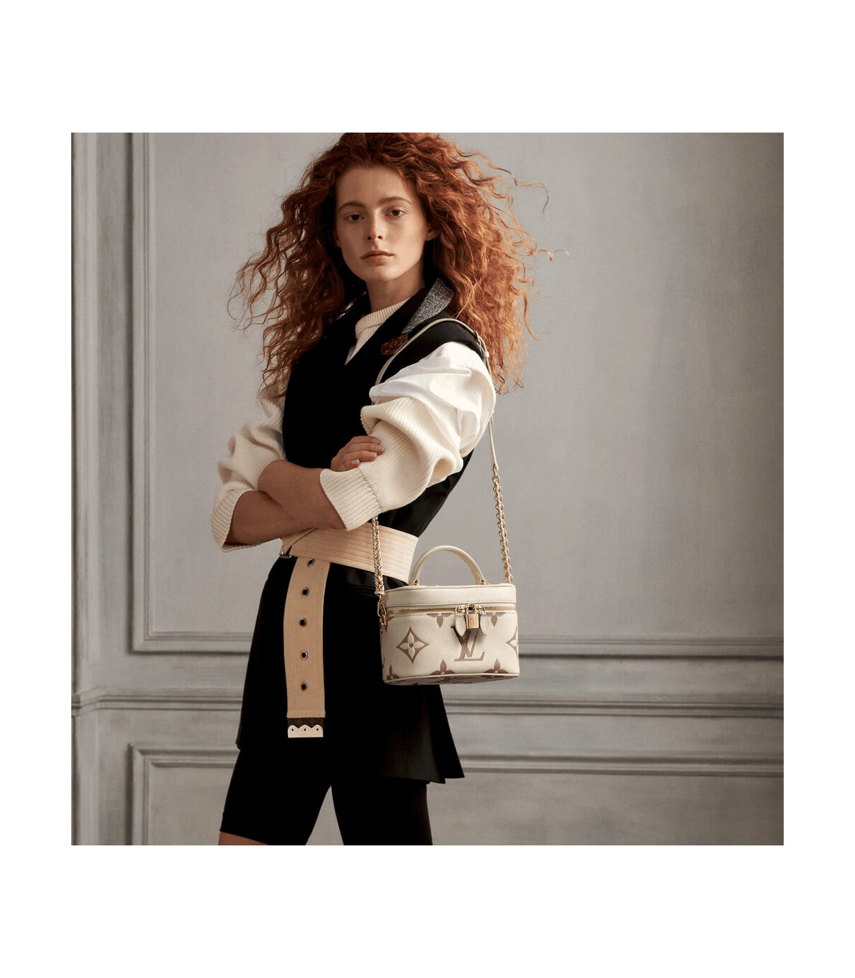 Louis Vuitton Monogram Empreinte Leather Vanity PM Creme