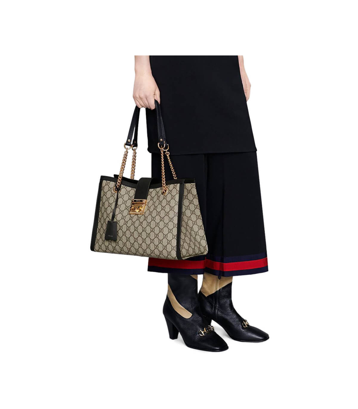 Gucci Padlock Medium GG Shoulder Bag Black