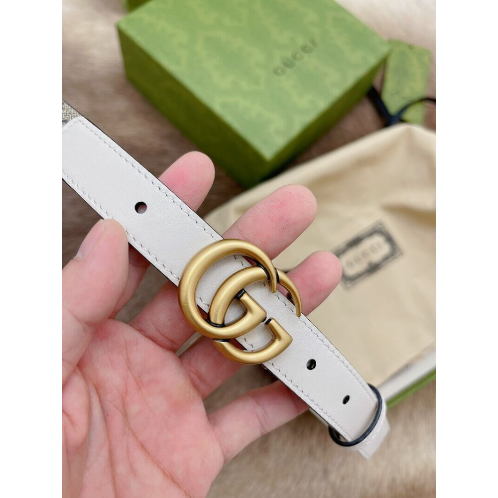 Gucci GG 20mm Belt with Double G Buckle