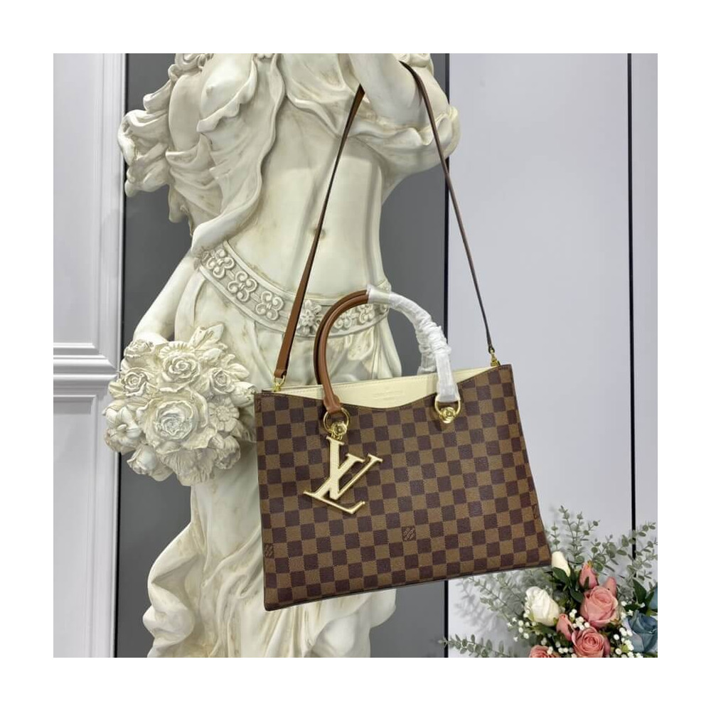 Louis Vuitton LV Riverside Bag Damier Ebene Creme