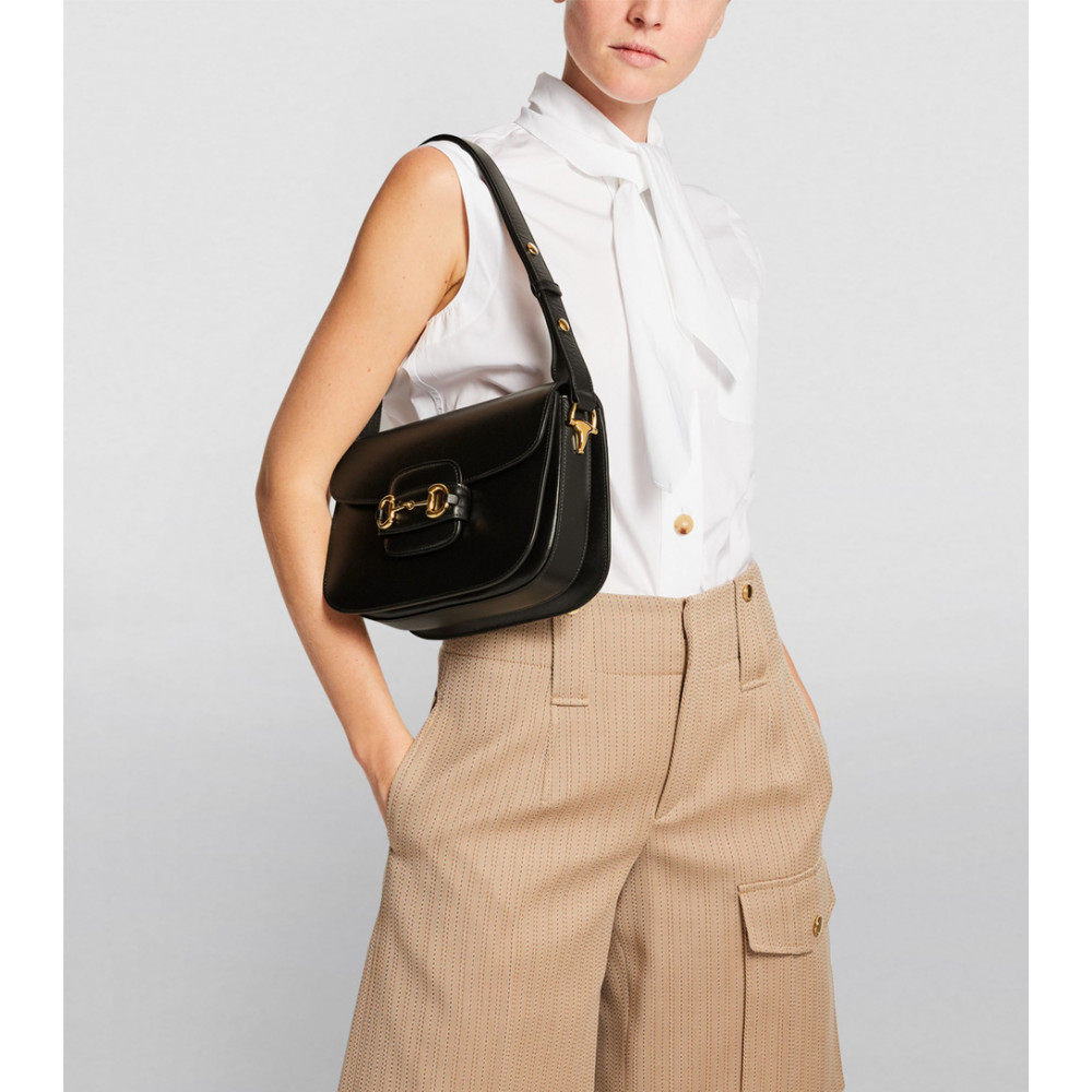 Gucci Horsebit 1955 Shoulder Bag In Black Leather