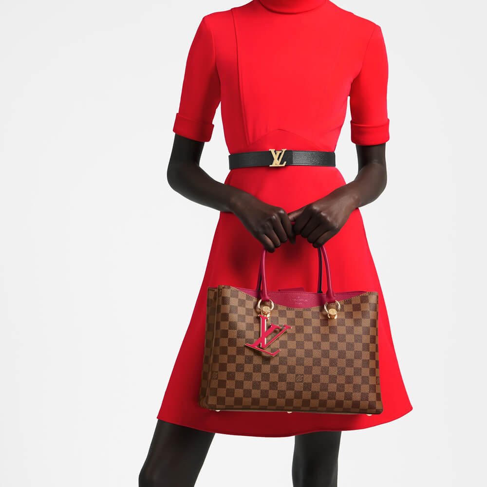 Louis Vuitton LV Riverside Bag Damier Ebene Fuchsia