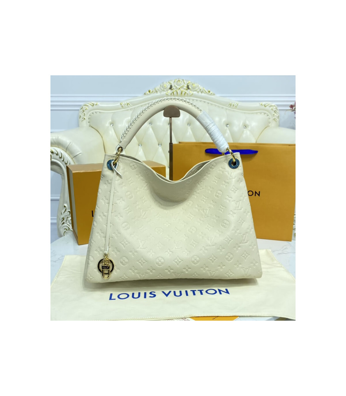 Louis Vuitton Monogram Empreinte Artsy MM Beige
