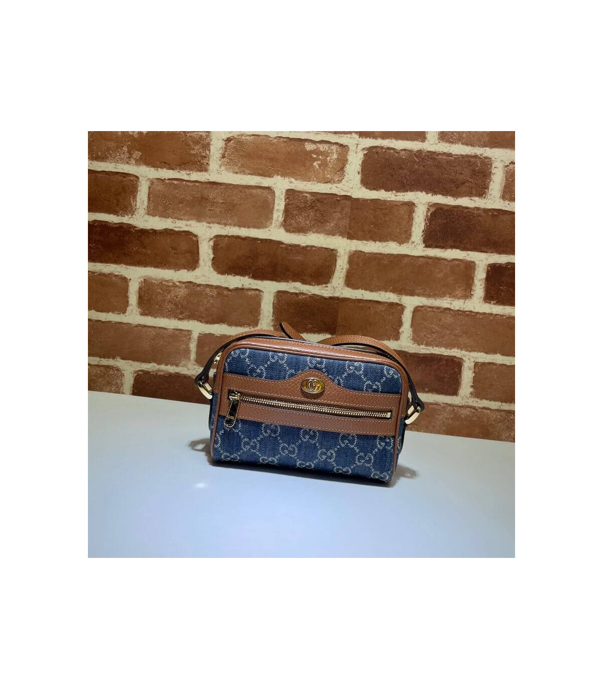 Gucci Denim Ophidia GG Mini Bag