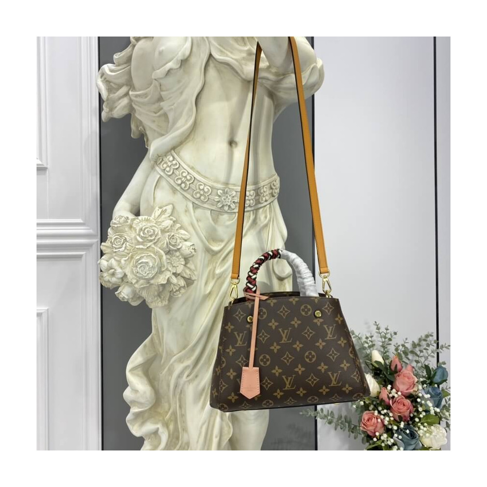Louis Vuitton Montaigne BB Bag With Braided Handle Monogram