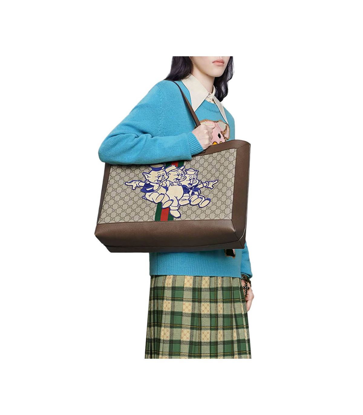 Gucci Ophidia GG Tote with Three Little Pigs