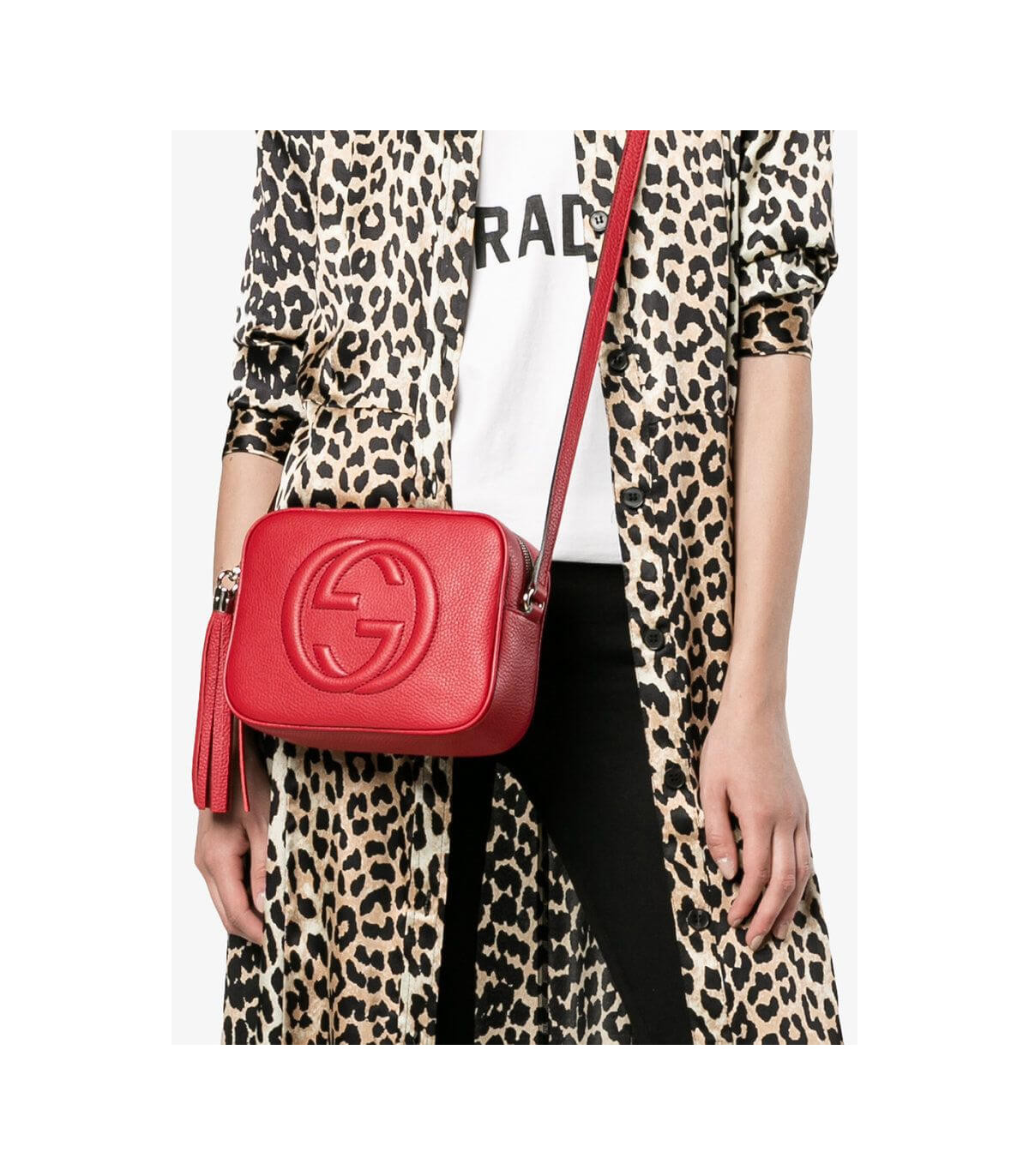 Gucci Soho Small Leather Disco Bag Red
