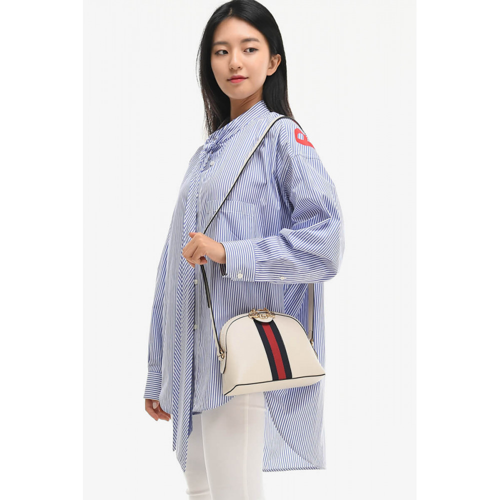 Gucci Ophidia Small Shoulder Bag in White Leather