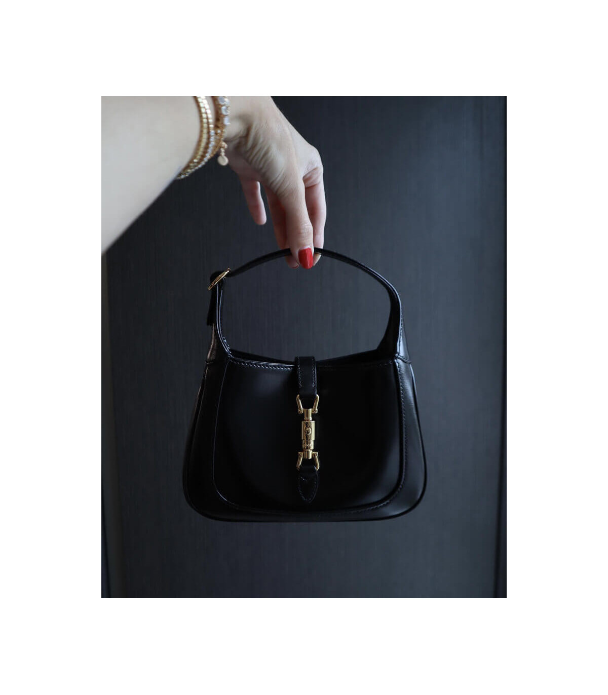 Gucci Jackie 1961 Mini Hobo Bag In Black Leather