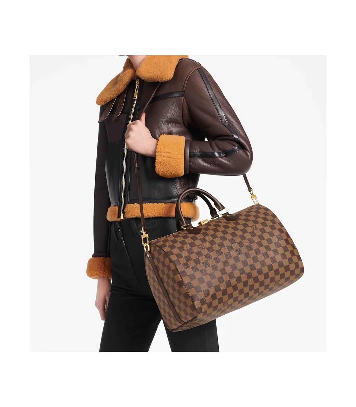 Louis Vuitton Damier Ebene Speedy Bandouliere 35