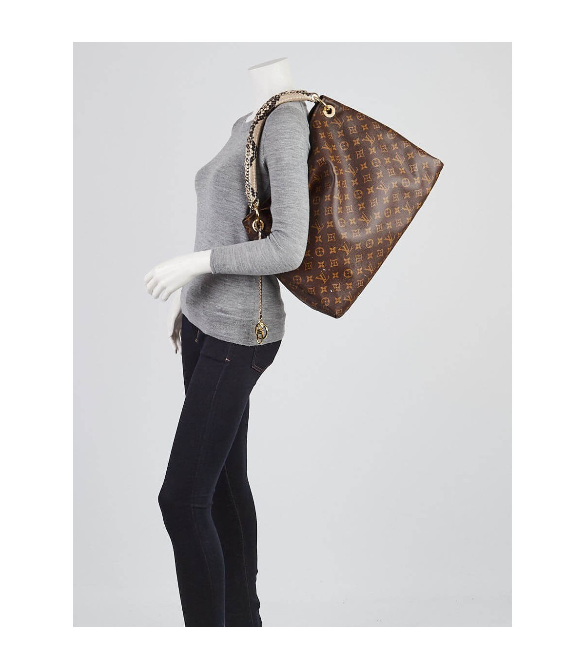 Louis Vuitton Monogram and Python Handle Artsy MM