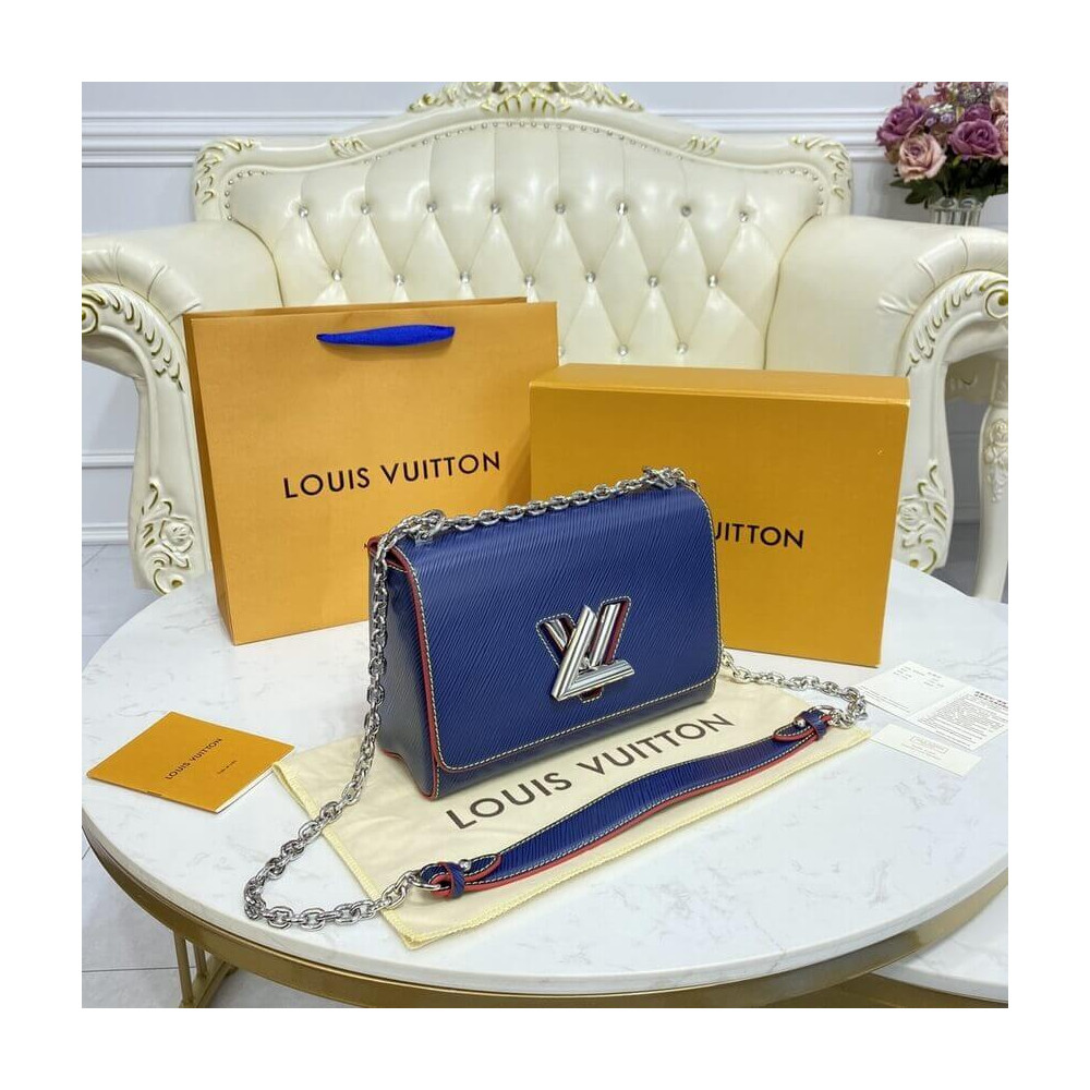 Louis Vuitton Epi Leather Twist MM Navy Blue/Red
