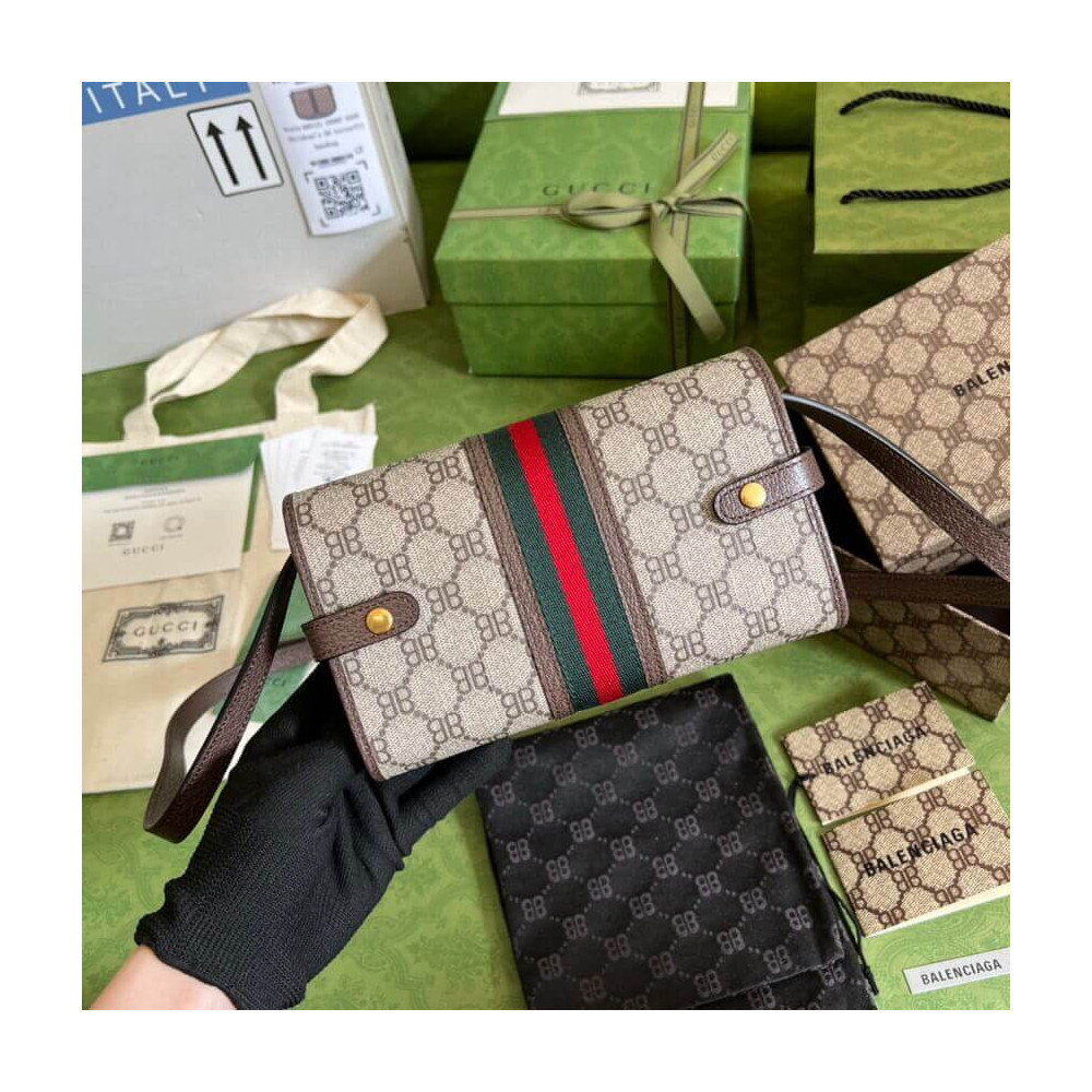 Balenciaga x Gucci Hacker Mini Crossbody Bag Coffee