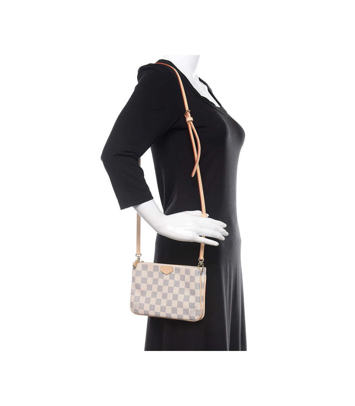 Louis Vuitton Damier Azur Double Zip Pochette