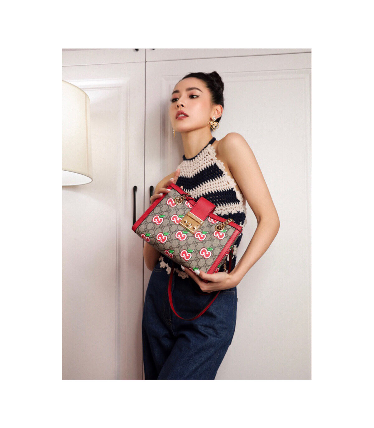 Gucci GG Apple Print Small Shoulder Bag