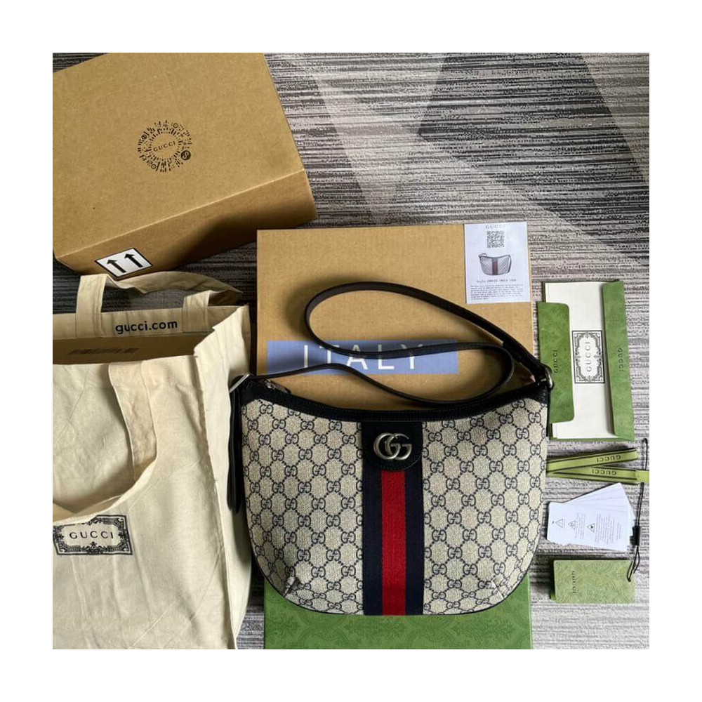 Gucci Ophidia GG Small Shoulder Bag in Blue