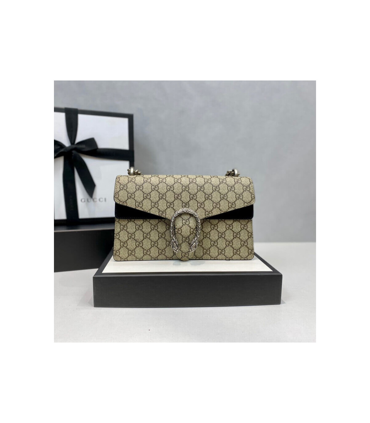 Gucci Dionysus Small GG Shoulder Bag Black