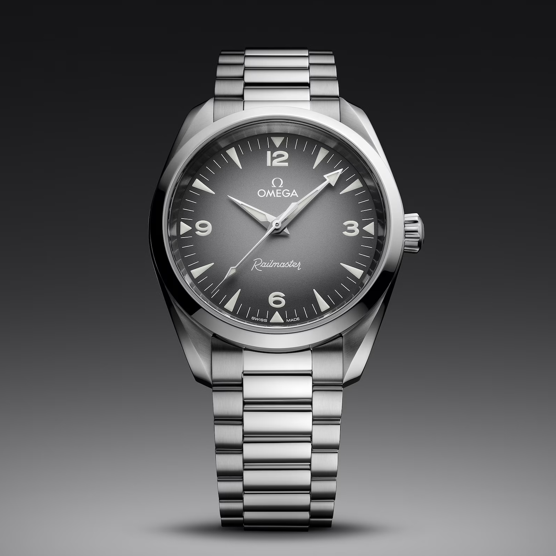 2025 Omega 235.10.38.20.06.001 Railmaster on Bracelet