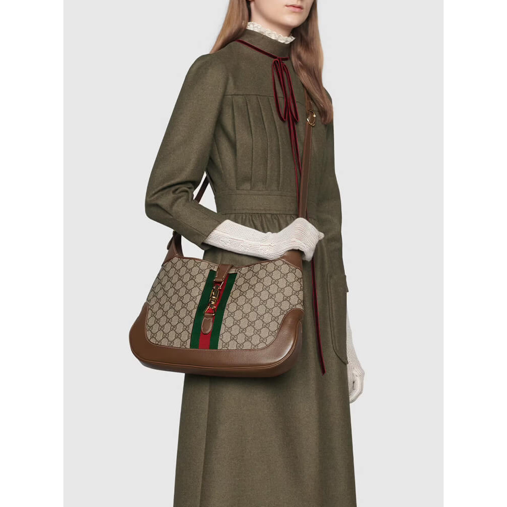 Gucci Jackie 1961 Medium Shoulder Bag in GG Canvas