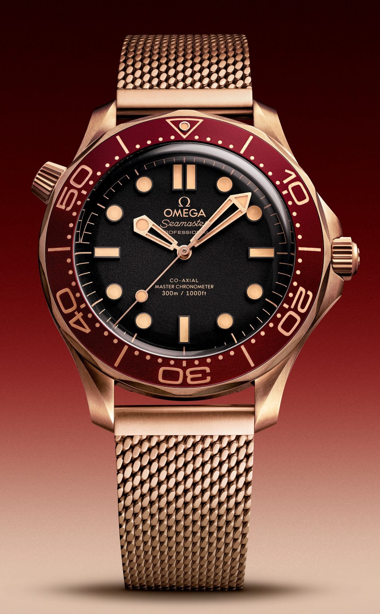 2025 Omega Seamaster Diver 300M Bronze Gold "Ironman" on Bracelet 210.90.42.20.01.003