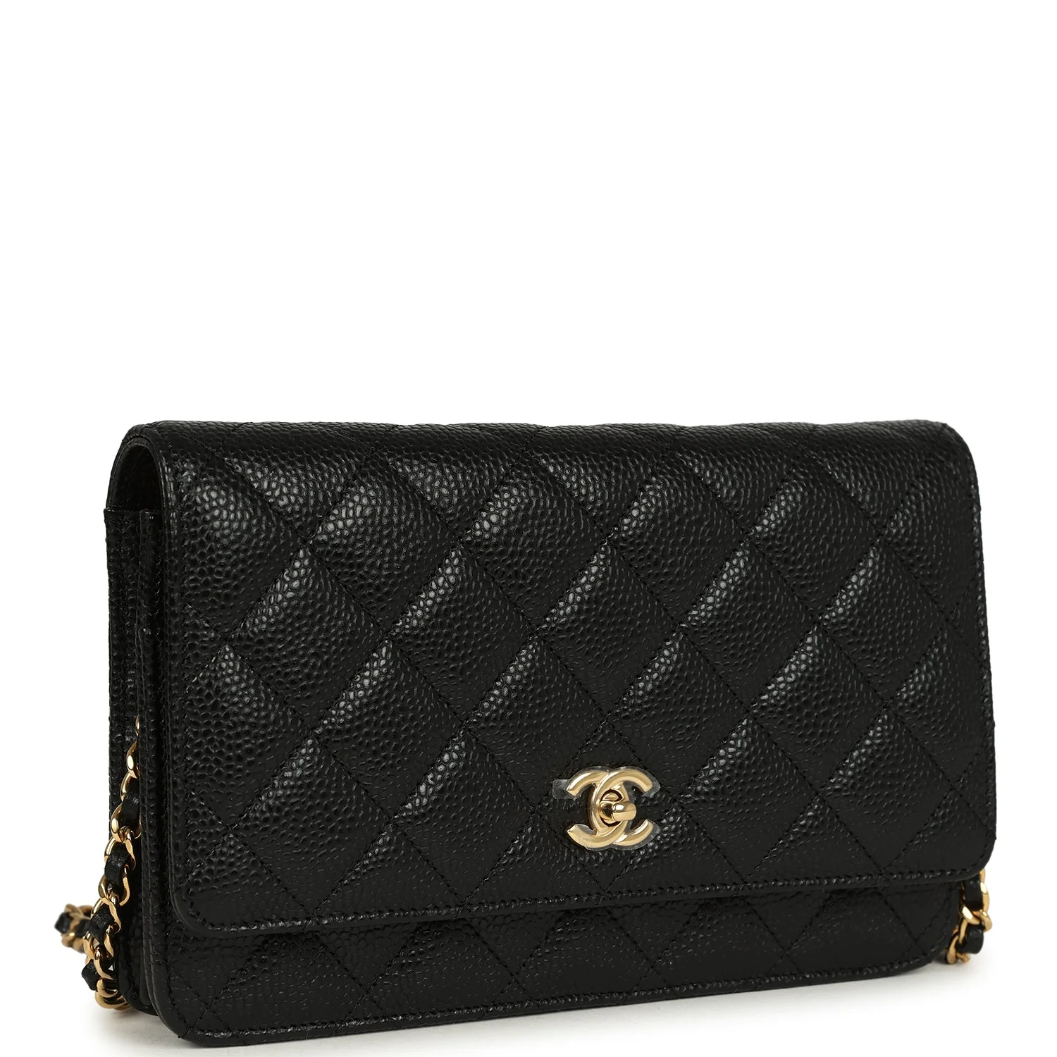 Chanel Wallet On Chain WOC Black Caviar Gold Hardware