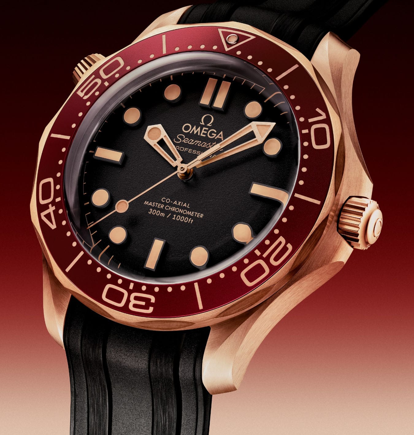 2025 Omega Seamaster Diver 300M Bronze Gold "Ironman" On Rubber Strap