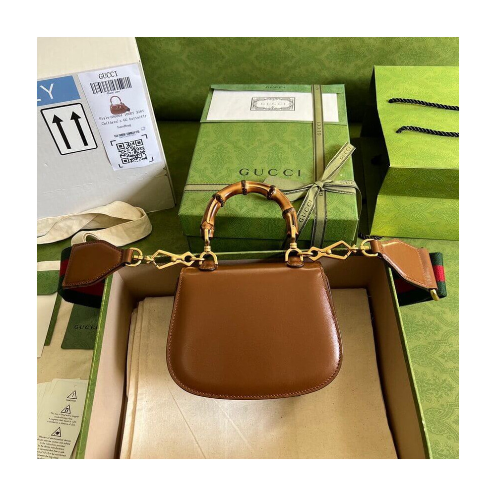 Gucci Mini Top Handle Bag with Bamboo Cuir