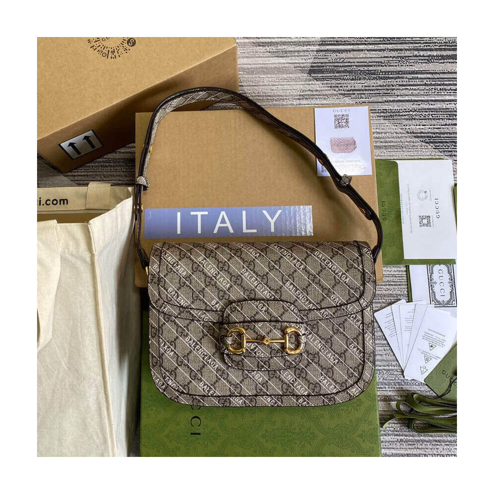 Gucci x Balenciaga Horsebit 1955 Shoulder Bag