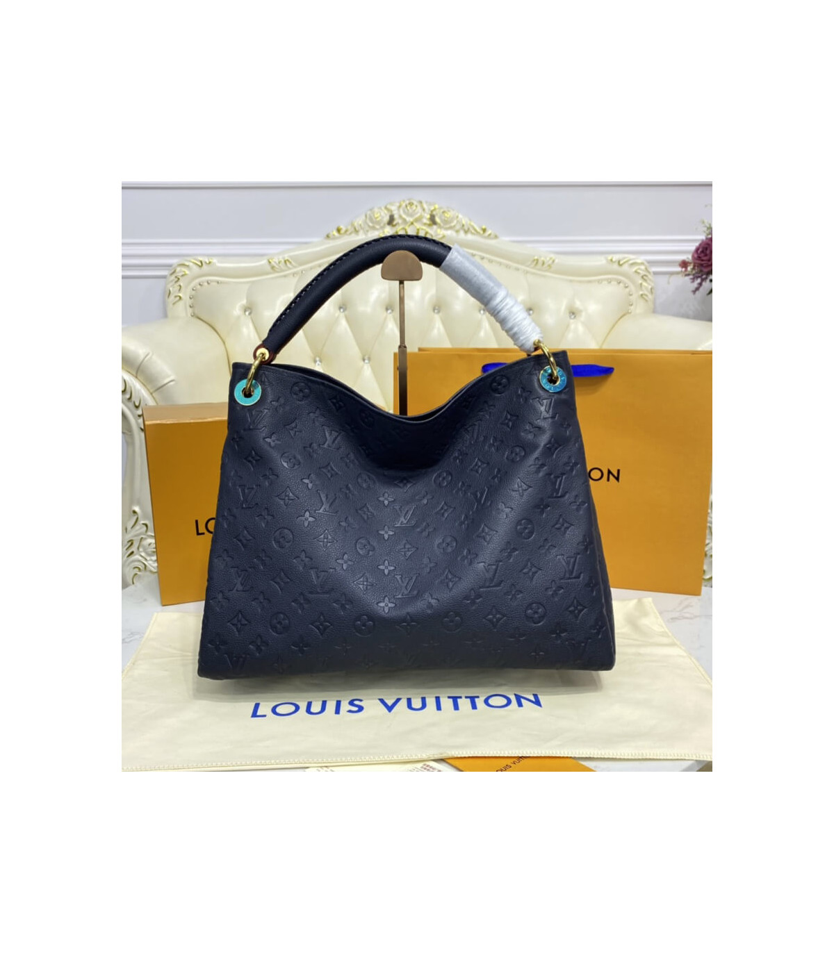 Louis Vuitton Monogram Empreinte Artsy MM Navy Blue