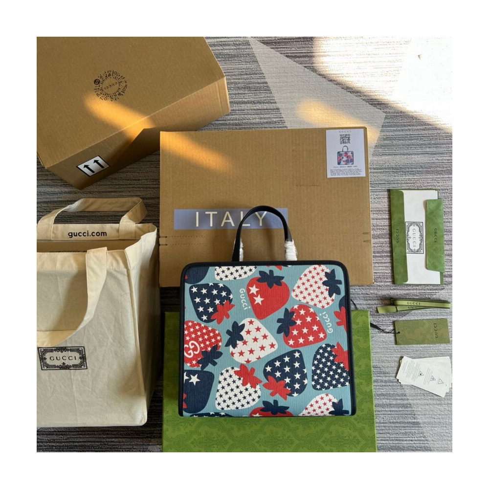 Gucci Strawberry Star Tote Bag