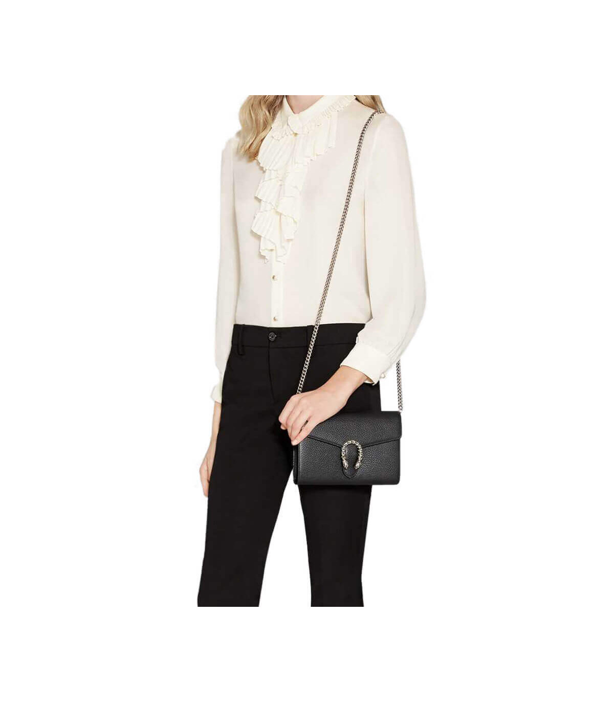 Gucci Dionysus Black Leather Mini Chain Bag