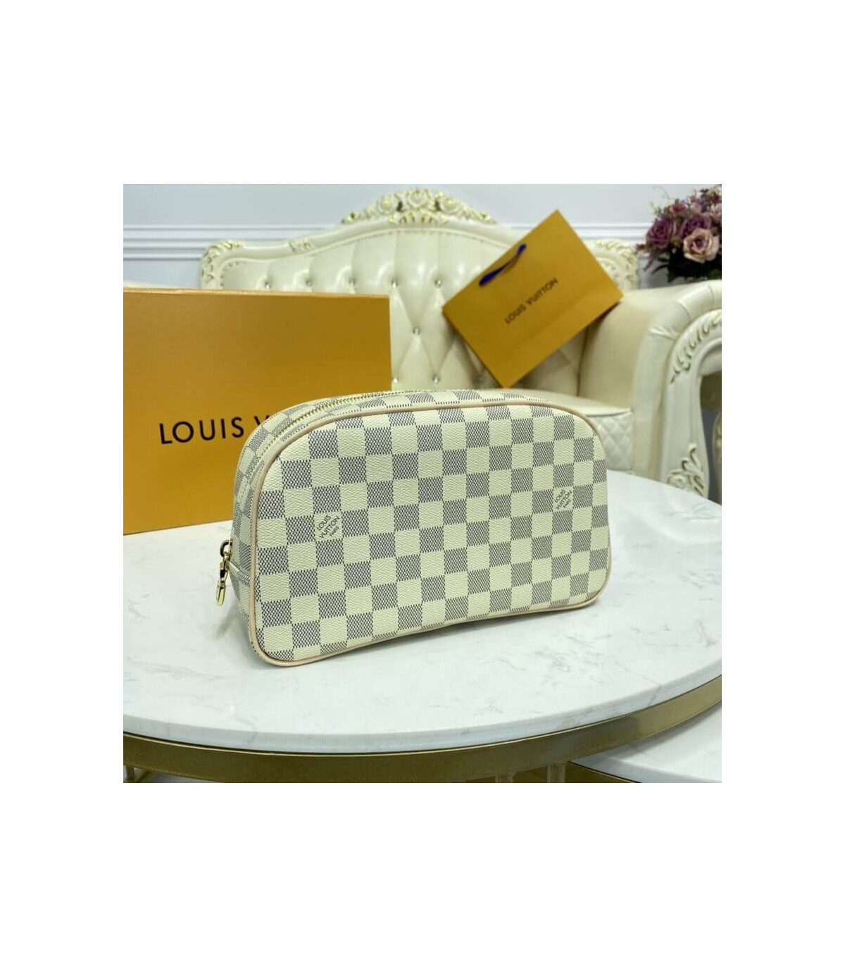 Louis Vuitton Damier Azur Canvas Toiletry Bag 25