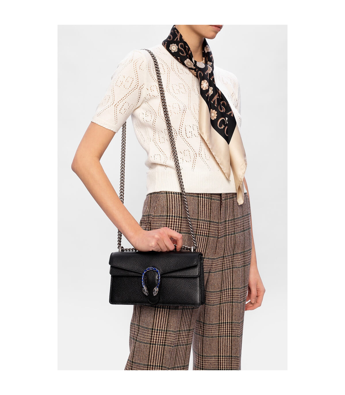 Gucci Dionysus Small Shoulder Bag in Black Leather