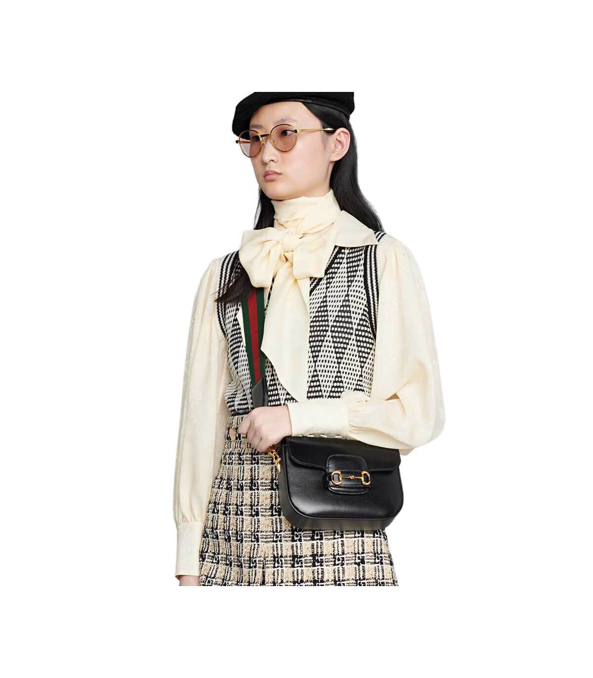 Gucci Horsebit 1955 Mini Bag in Black Leather